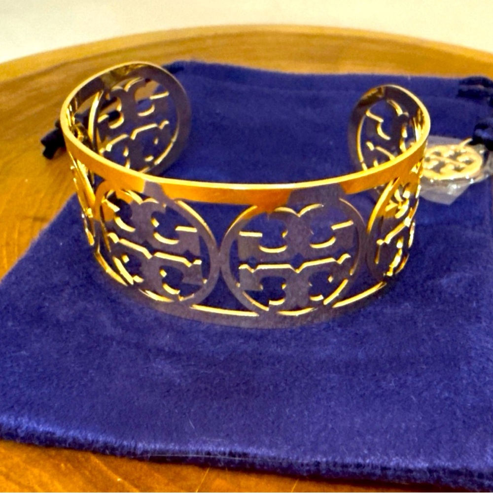 Tory Burch Miller Gold Cutout Cuff Bracelet